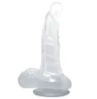 BAILE - REALISTIC DILDO WITH SUCTION CUP AND TESTICLES 16.7 CM TRANSPARENT BAILE - REALISTIC DILDO WITH SUCTION CUP AND TESTICLES 16.7 CM TRANSPARENT