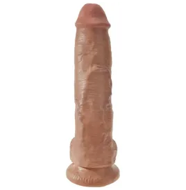 KING COCK - REALISTIC PENIS WITH BALLS 19.8 CM CARAMEL