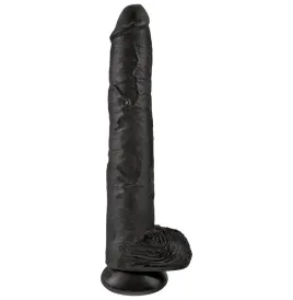 KING COCK - PÉNIS RÉALISTE AVEC BOULES 30.5 CM NOIR