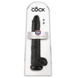 KING COCK - PENE REALÍSTICO CON TESTÍCULOS 30.5 CM NEGRO