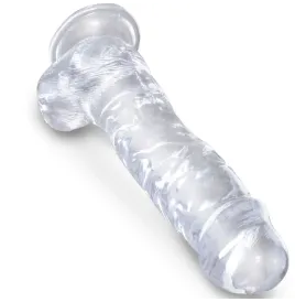 KING COCK - CLEAR PÉNIS RÉALISTE AVEC BOULES 16.5 CM TRANSPARENT