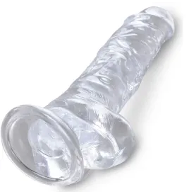 KING COCK - CLEAR REALISTIC PENIS WITH BALLS 16.5 CM TRANSPARENT