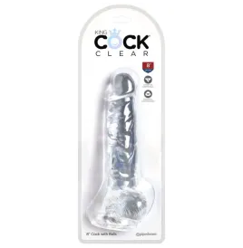 KING COCK - CLEAR REALISTIC PENIS WITH BALLS 16.5 CM TRANSPARENT