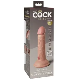 KING COCK - ÉLITE DILDO REALÍSTICO VIBRADOR and SILICONA 15.2 CM