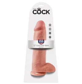 KING COCK - CHAIR DE GODE AVEC BOULES 30.48 CM