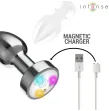 INTENSE - VIBRIERENDER ANALPLUG AUS METALL MIT LED-LEUCHTEN UND FERNBEDIENUNG - GRÖSSE M INTENSE - VIBRIERENDER ANALPLUG AUS METALL MIT LED-LEUCHTEN UND FERNBEDIENUNG - GRÖSSE M