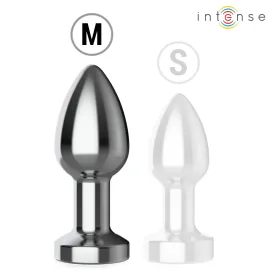 INTENSE - PLUG ANAL VIBRANT EN MÉTAL AVEC LUMIÈRES LED ET TÉLÉCOMMANDE - TAILLE M