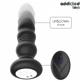 ADDICTED TOYS - TAPPO ANALE ROTANTE E VIBRANTE, LUCE LED, TELECOMANDO