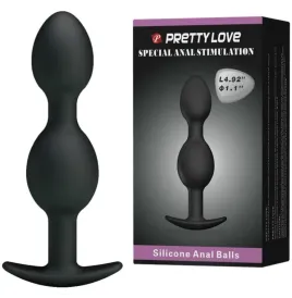 PRETTY LOVE - SILICONE ANAL BALLS 12.5 CM BLACK