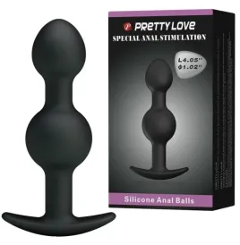 PRETTY LOVE - SFERE ANALI IN SILICONE PER STIMOLAZIONE SPECIALE 10.3 CM NERO