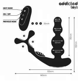 ADDICTED TOYS - MASSAGGIATORE PROSTATICO ROTANTE CON TELECOMANDO