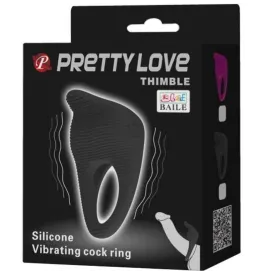 PRETTY LOVE - THIMBLE VIBRATORRING SCHWARZ
