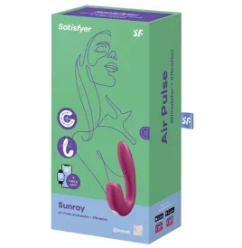 SATISFYER - SUNRAY ESTIMULADOR Y VIBRADOR APP ROJO