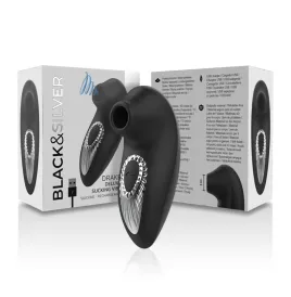 BLACKandSILVER - DRAKE DELUXE SUCKING VIBE RICARICABILE IN SILICONE NERO
