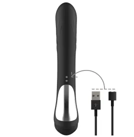 BLACKandSILVER - STIMULATEUR DE LAPIN EN SILICONE RECHARGEABLE JAMIE NOIR