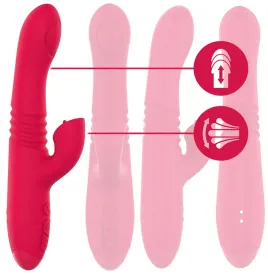 INTENSE - VIBRATORE MULTIFUNZIONE RICARICABILE UP and DOWN DUA CON LINGUA ROSSA