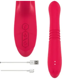 INTENSE - VIBRATORE MULTIFUNZIONE RICARICABILE UP and DOWN DUA CON LINGUA ROSSA