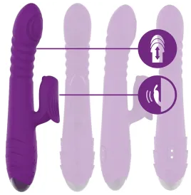 INTENSE - VIBRATEUR RECHARGEABLE MULTIFONCTION IGGY UP and DOWN AVEC STIMULATEUR CLITORAL VIOLET