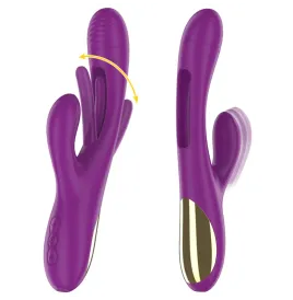 INTENSE - APOLO VIBRATORE MULTIFUNZIONE RICARICABILE 7 VIBRAZIONI CON LINGUA OSCILLANTE VIOLA