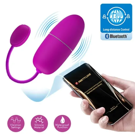 PRETTY LOVE - NYMPH VIBRATING EGG APP CONTROLLED PURPLE