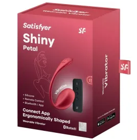 SATISFYER - SHINY PETAL ESTIMULADOR PUNTO G CONTROL REMOTO ROJO APP GRATUITA