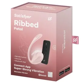 SATISFYER - RIBBED PETAL ESTIMULADOR PUNTO G CONTROL REMOTO ROSA APP GRATUITA