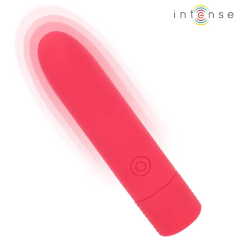 INTENSE - SYMONE PROIETTILE VIBRANTE RICARICABILE USB 8 VIBRAZIONI ROSSO 10 X 2,2 CM