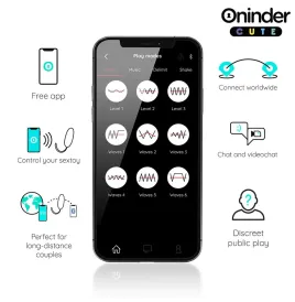 ONINDER CUTE - LOVE PLEASURE VIBRATING EGG - ROTATING SILICONE GEMS - FREE GLOBAL APP