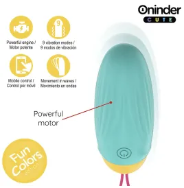 ONINDER CUTE – Vibrierendes Liebes- und Vergnügens-Ei – Rotierende Silikon-Edelsteine – Kostenlose globale App