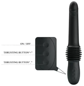 PRETTY LOVE - VIBRATEUR PAZUZU 3 MODES DE POUSSÉE NOIR