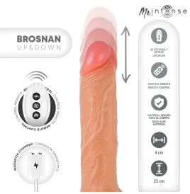 MR INTENSE - BROSNAN REALISTICO MULTIFUNZIONALE CON VIBRAZIONE, SU E GIÙ TELECOMANDO, 22 CM - OPPURE - 4 CM