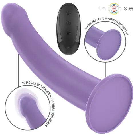 INTENSE - EDDIE VIBRATOR 17.5 CM 10 VIBRATIONS PURPLE REMOTE CONTROL