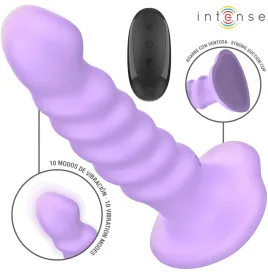 INTENSE - BRENDA VIBRATOR SIZE M SPIRAL DESIGN 10 VIBRATIONS PURPLE REMOTE CONTROL