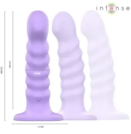 INTENSE - BRENDA VIBRADOR TALLA M DISEÑO EN ESPIRAL 10 VIBRACIONES MORADO CONTROL REMOTO