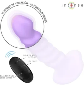INTENSE - BRENDA VIBRATOR SIZE M SPIRAL DESIGN 10 VIBRATIONS PURPLE REMOTE CONTROL