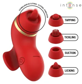 INTENSE - PATTY STIMULATEUR AVEC 4 TÊTES : SUCCION, TAPOTER, GRIFFER ET LÉCHER