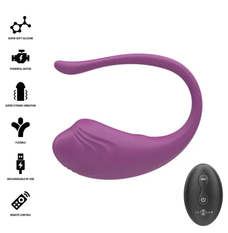 INTENSE - OLIVIA PURPLE VIBRATING EGG WITH REMOTE CONTROL