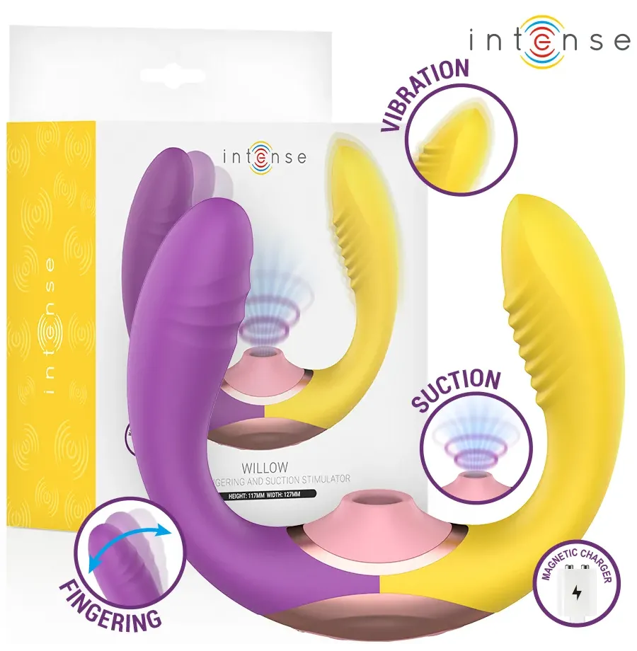 INTENSE - WILLOW 3-IN-1 SUCTION AND VIBRATION STIMULATOR INTENSE - WILLOW 3-IN-1 SUCTION AND VIBRATION STIMULATOR