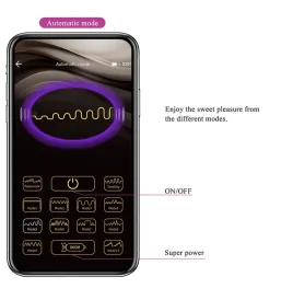 PRETTY LOVE - VIBRATORE A UOVO KLAY CON SPINTA, CONTROLLO TRAMITE APP, VIOLA