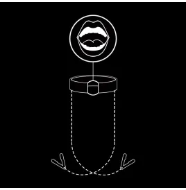 FETISH SUBMISSIVE - KNEBELRING MIT NIPPELKLEMMEN