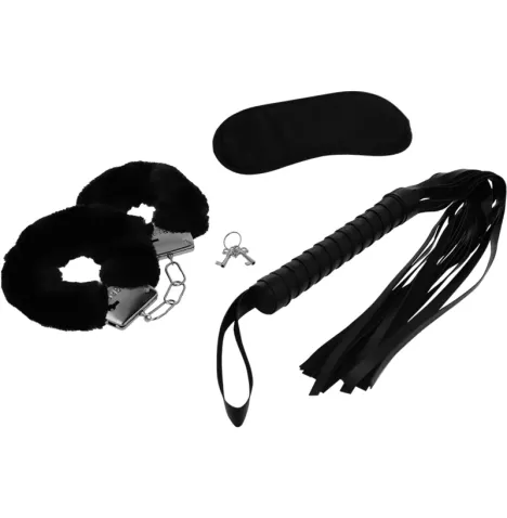 INTENSE - FETISH PLAYSET EROTICO 1 CON MANETTE, MASCHERA CIECA E FLOGGER