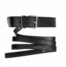 KINK - HALSKETTE MIT GÜRTEL 116 CM SCHWARZ GURT VERSTELLBAR 32-50 CM X 8 CM