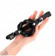 KINK - BÂTON LIP 8 CM AVEC SANGLE EN CUIR NOIR 63 x 2 CM AJUSTABLE 39-58 CM