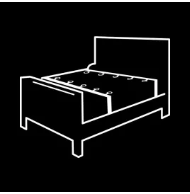 FETISH SUBMISSIVE - ENSEMBLE DE LIENS DE LIT DE LUXE AVEC DOUBLURE EN NOPRÈNE