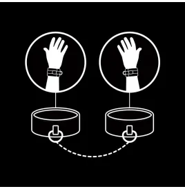 FETISH SUBMISSIVE - HANDSCHELLEN AUS VEGANEM LEDER MIT NOPRENE-FUTTER