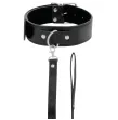 DARKNESS - POSTURE NECKLACE WITH LEATHER CHAIN