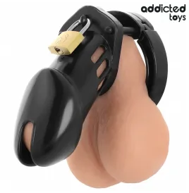 ADDICTED TOYS LOCKED - OBSIDIAN HOLD PENIS CAGE SIZE M