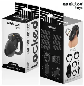 ADDICTED TOYS LOCKED - MINDNIGHT CELL PENIS CAGE SIZE S
