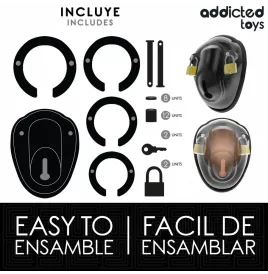 ADDICTED TOYS LOCKED - KEYLESS RESTRAINT PENIS CAGE 11.5 CM