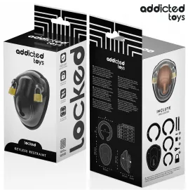 ADDICTED TOYS LOCKED - SCHLÜSSELLOSER PENISKÄFIG 11,5 CM